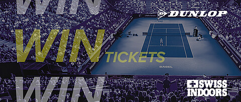 Gewinne Tickets mit unserem Partner Dunlop für die ATP 500 Swiss Indoors Basel!