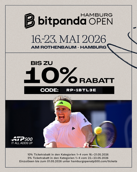 Bitpanda Hamburg Open 2026 - Vergünstigte Tickets sichern oder Volunteer werden!